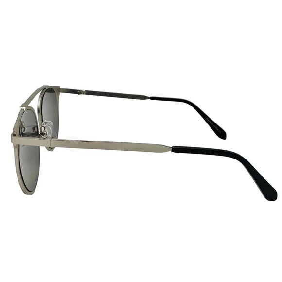 7039 | Silver Mirror Circle Sunglasses - Picture 3 of 5
